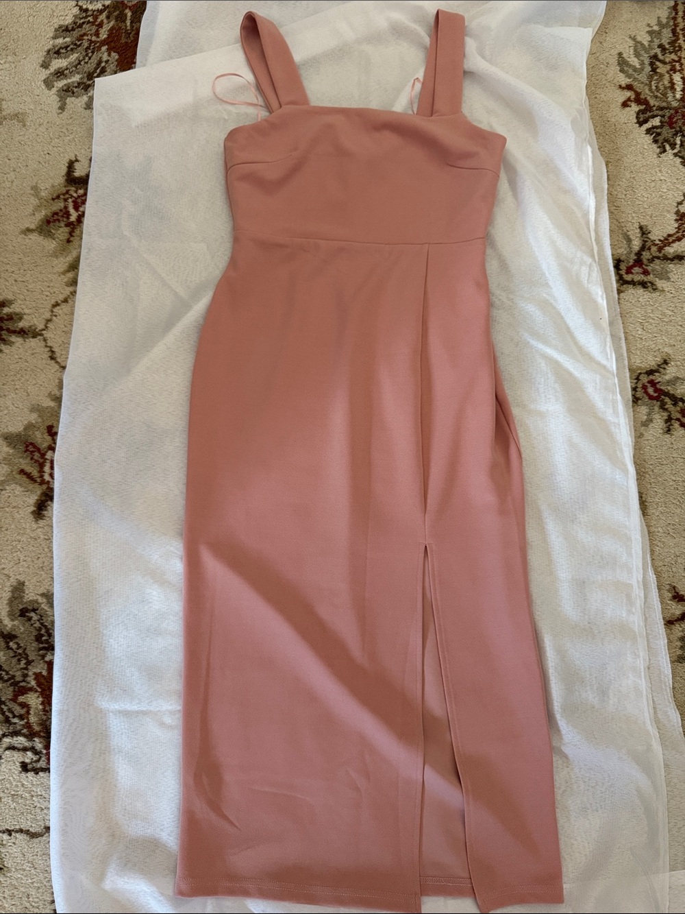 Sleeveless Midi Dress in Dusty Rose